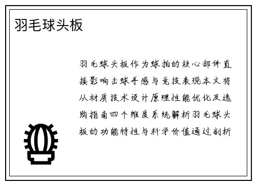 羽毛球头板